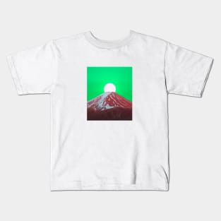 Mount Fuji Vaporwave Japan Kids T-Shirt